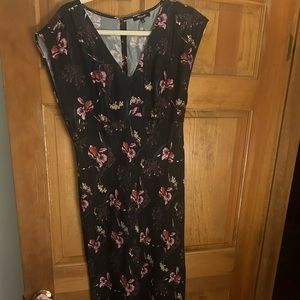 Long floral with slit in the side
